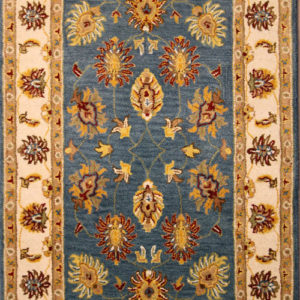 sea blue traditional area rug