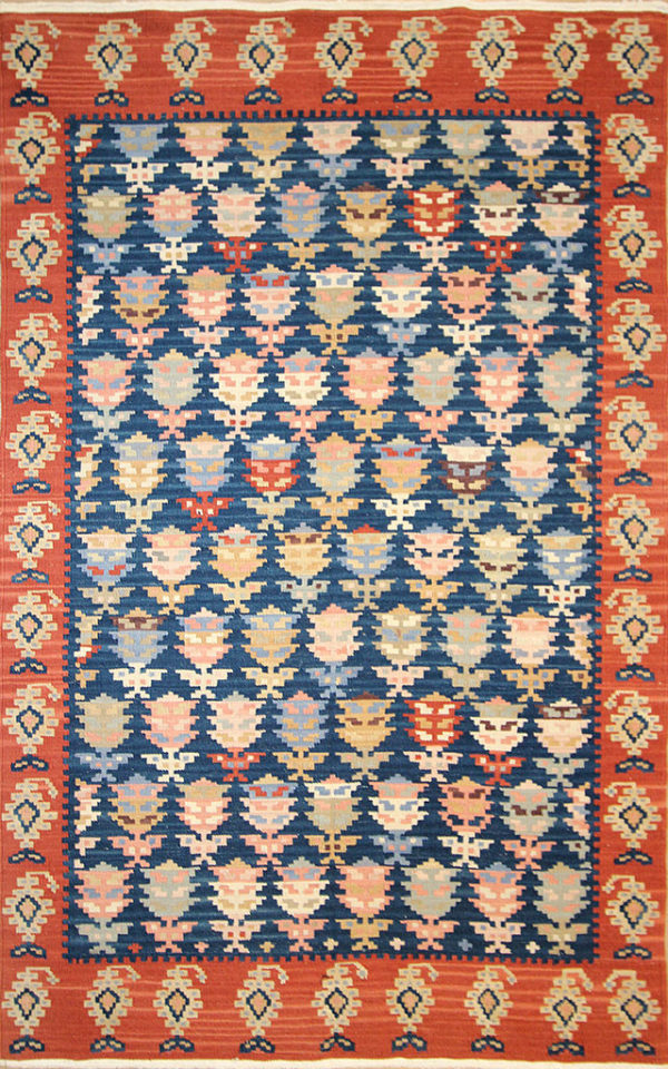 Flat weave area rug