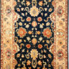 Navy blue traditional area rug