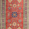 Red oriental Kazak rug