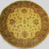 Round traditional oriental rug