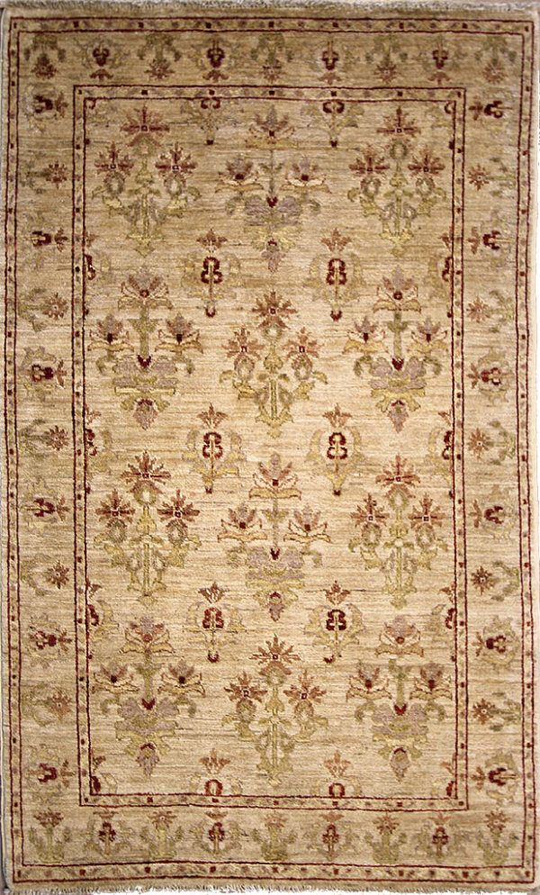 Traditional area rug beige